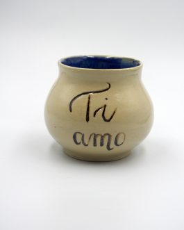 Ceramiczna Czarka Z Kaligrafią 300 ml “Kocham Cię” po włosku